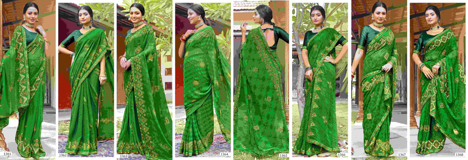 Grih Laxmi By Vallabhi Printed Daily Wear Georgette Sarees Wholesalers In Delhi